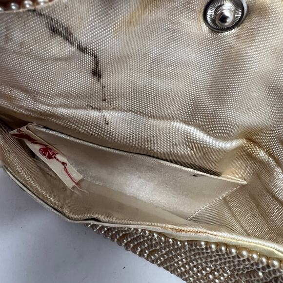 Vintage La Regale for Japan Beaded Evening Bag Clutch Pearlescent - Picture 4 of 5